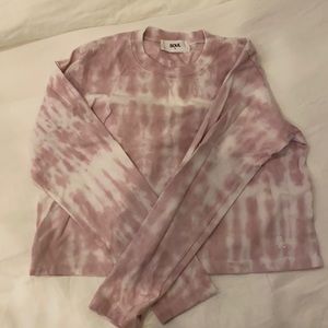 SoulCycle cropped tie dye long sleeve top small